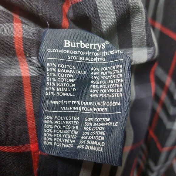 Burberrys Vintage Womens 14R Navy Harrington Jacket Nova Check Lining Excellent - Picture 14 of 16